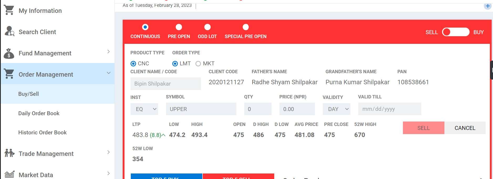 Buying or Selling Stock